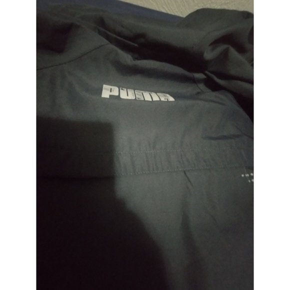 Puma Men's Long Sleeve Black Hoodie Full Zip Logo Size XXL Detachable Hood - Picture 8 of 9